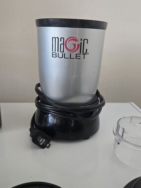 Silver And Black Compact Blender With 21 Accessories Plus Recipe Book